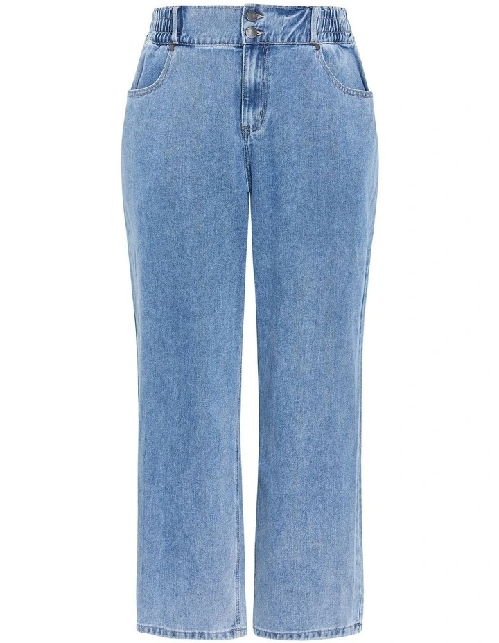 Plus Size Harley Fit Stretch Waist Jean in Mid Wash image 3