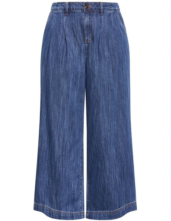 Plus Size Freya Oversized Wide Leg Jean in Mid Wash image 3