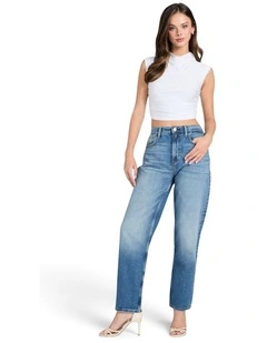 New Mom Jeans in Blue