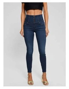High-Rise Corset Shape Up Jeans in Seductive Blue
