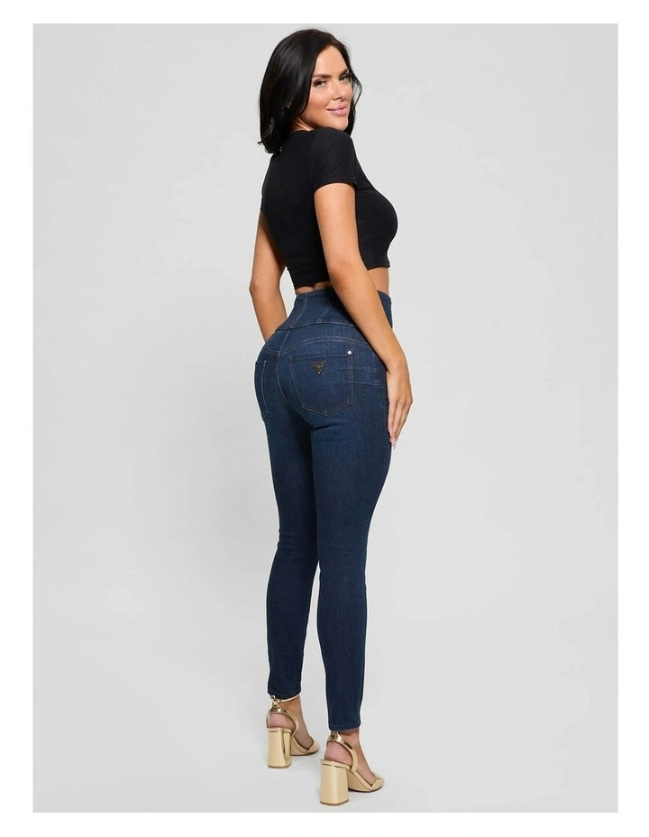 High-Rise Corset Shape Up Jeans in Seductive Blue image 2