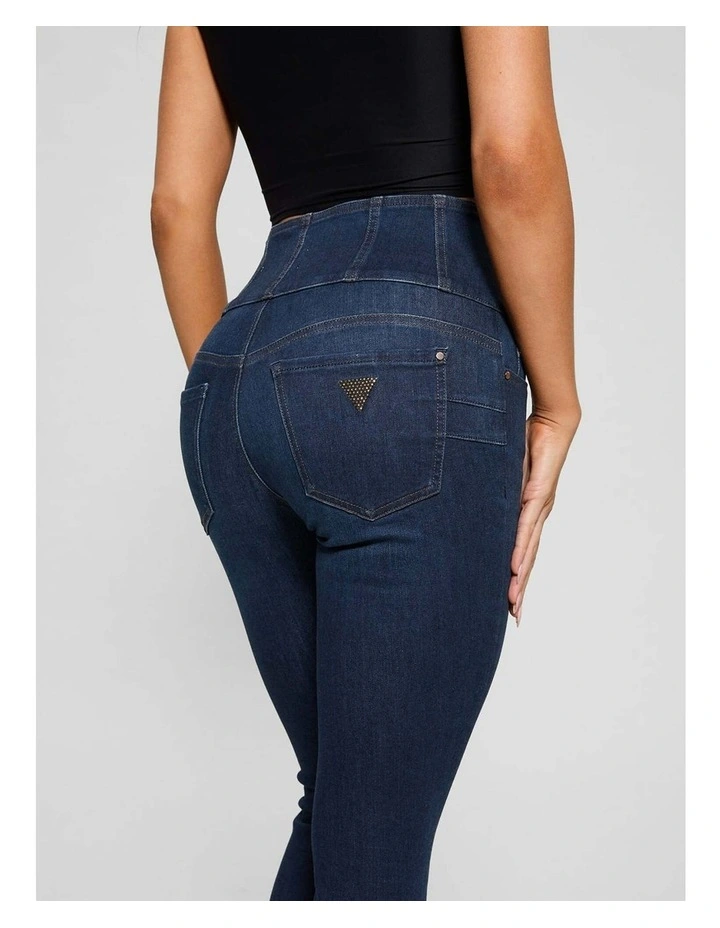High-Rise Corset Shape Up Jeans in Seductive Blue image 4