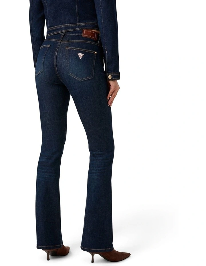 High-Rise Sexy Flare Jeans in Dark Wash image 4