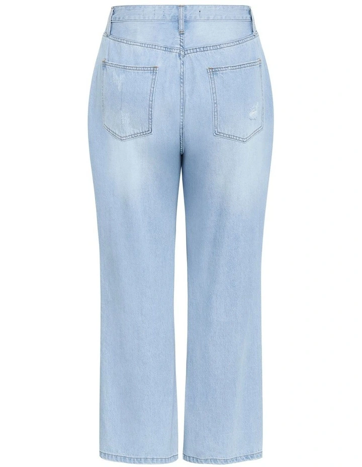 Plus Size Harley Fit Rochelle Straight Leg Jean in Light Wash image 4