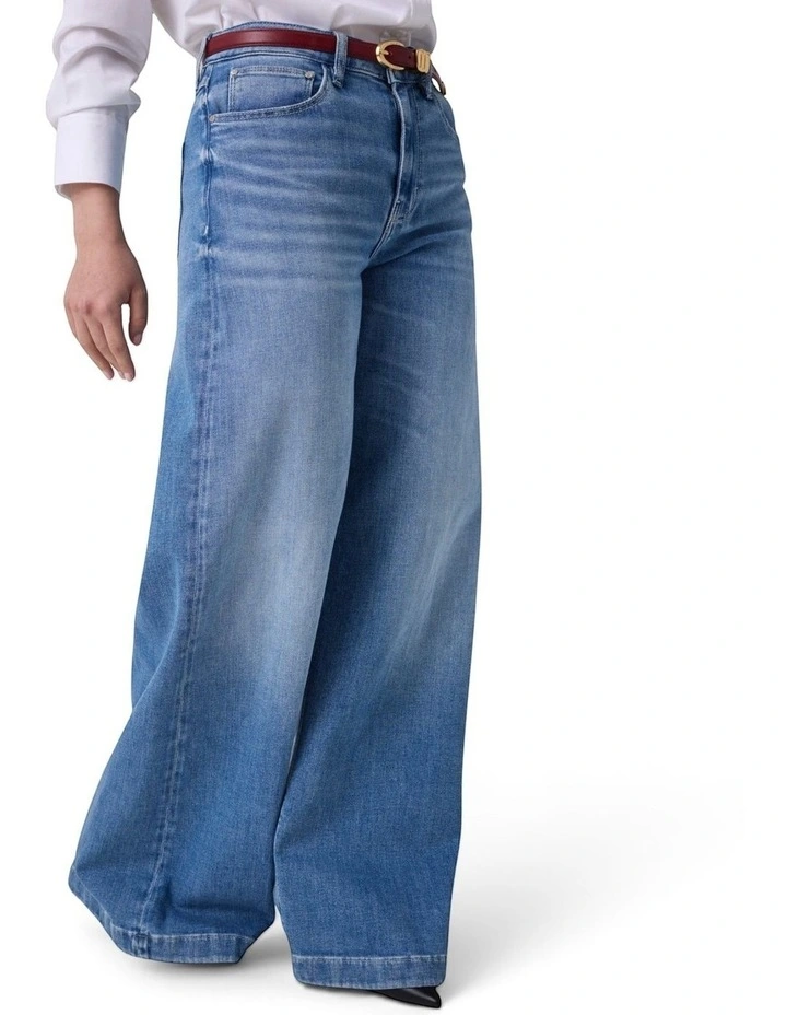 High-Rise Bellagio Wide Leg Jeans in Blue image 2