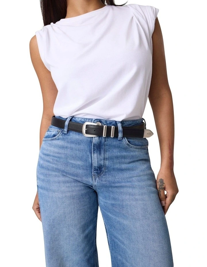 High-Rise Bellagio Wide Leg Jeans in Blue image 3