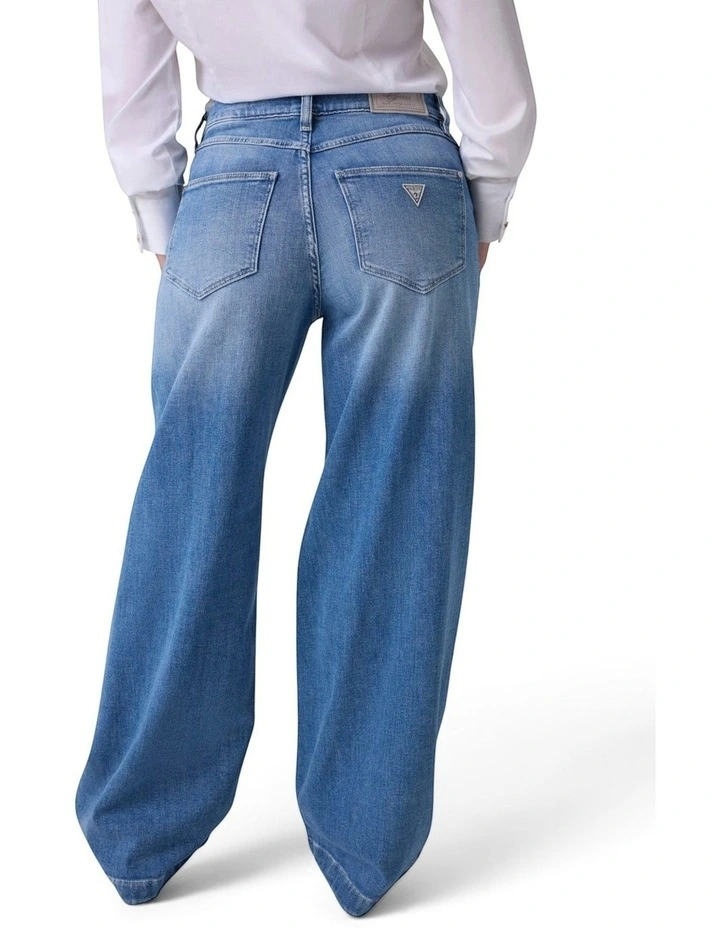 High-Rise Bellagio Wide Leg Jeans in Blue image 4