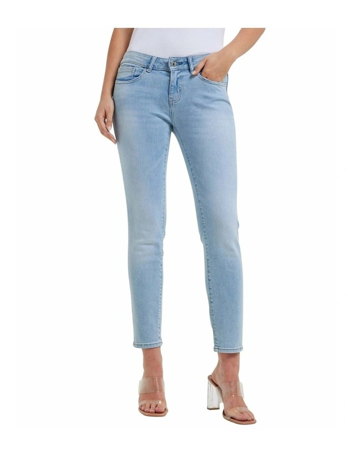 Sienna Classic Mid-Rise Skinny Denim Jeans in Light Wash image 2