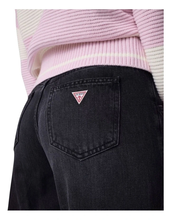 Guess Jeans G11 Wide Leg Panelled Jeans in Black image 4
