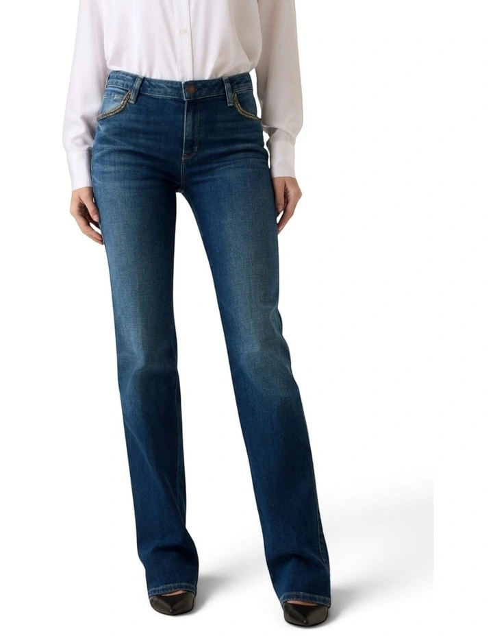Mid-Rise Sexy Straight Jeans in Mid Indigo Wash image 2