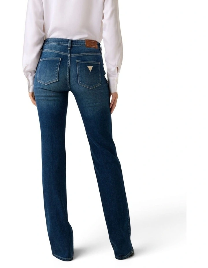Mid-Rise Sexy Straight Jeans in Mid Indigo Wash image 3