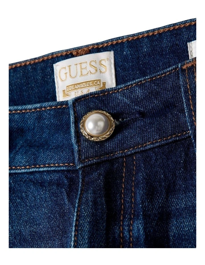 Mid-Rise Sexy Straight Jeans in Mid Indigo Wash image 5