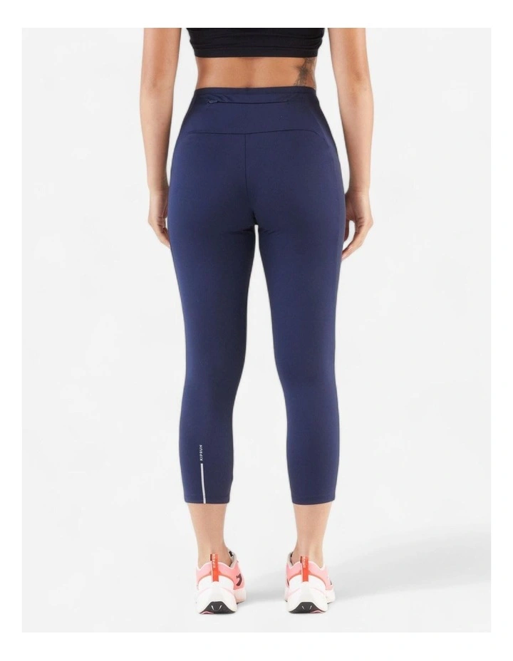 Run 500 Comfort Kiprun Running Leggings in Navy Blue image 2