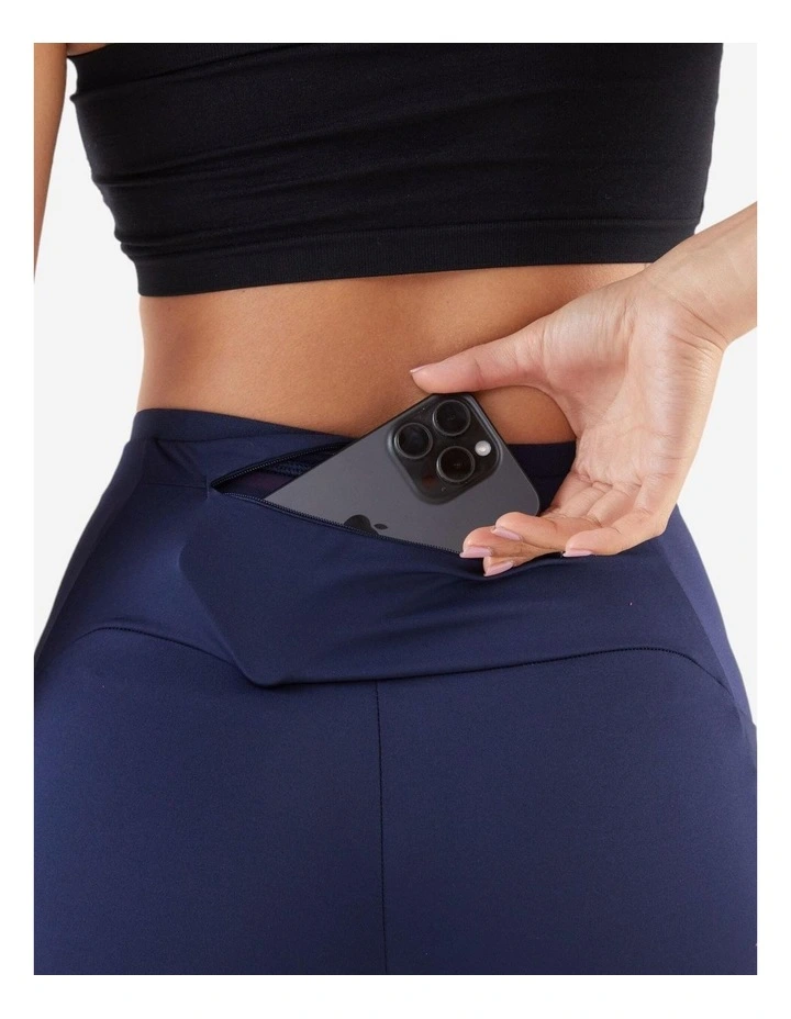 Run 500 Comfort Kiprun Running Leggings in Navy Blue image 7