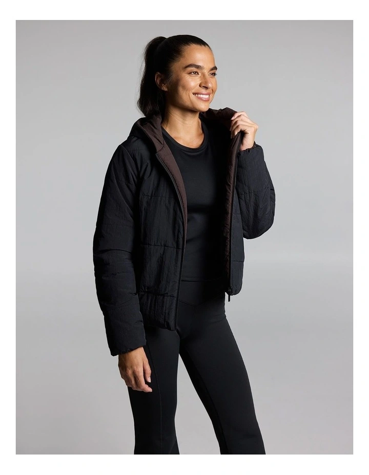 Reversible Puffer Jacket Black/Cocoa image 3