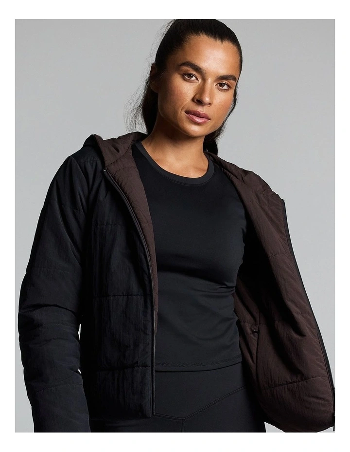 Reversible Puffer Jacket Black/Cocoa image 4