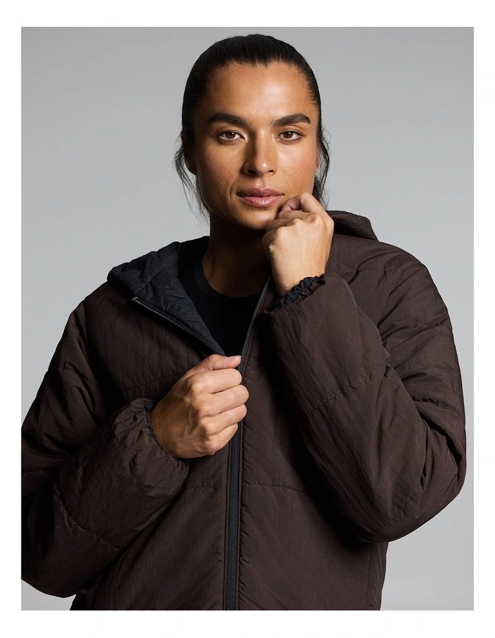 Reversible Puffer Jacket Black/Cocoa image 5