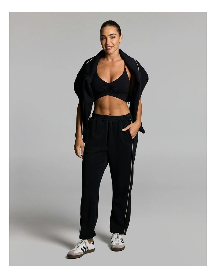 Travel Piped Joggers Black image 5