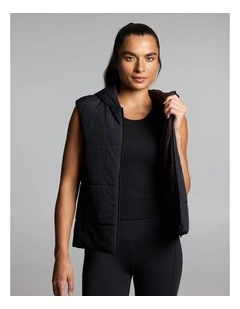 Reversible Puffer Vest Black/Cocoa