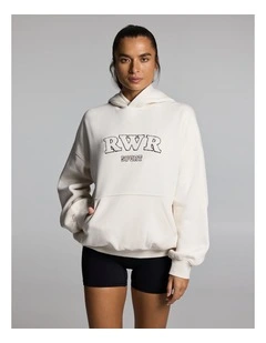 Cosy Fleece Longline Hoodie Cream