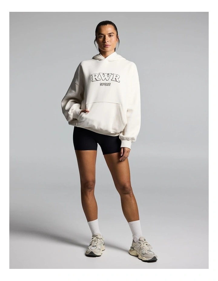 Cosy Fleece Longline Hoodie Cream image 5