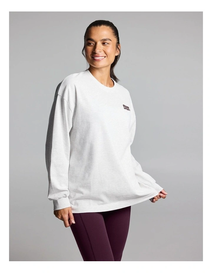 Baggy Fit Long Sleeve Tee Light Grey Marle image 3