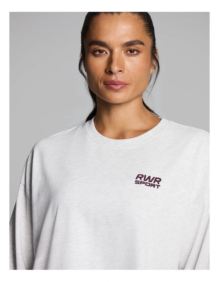 Baggy Fit Long Sleeve Tee Light Grey Marle image 4