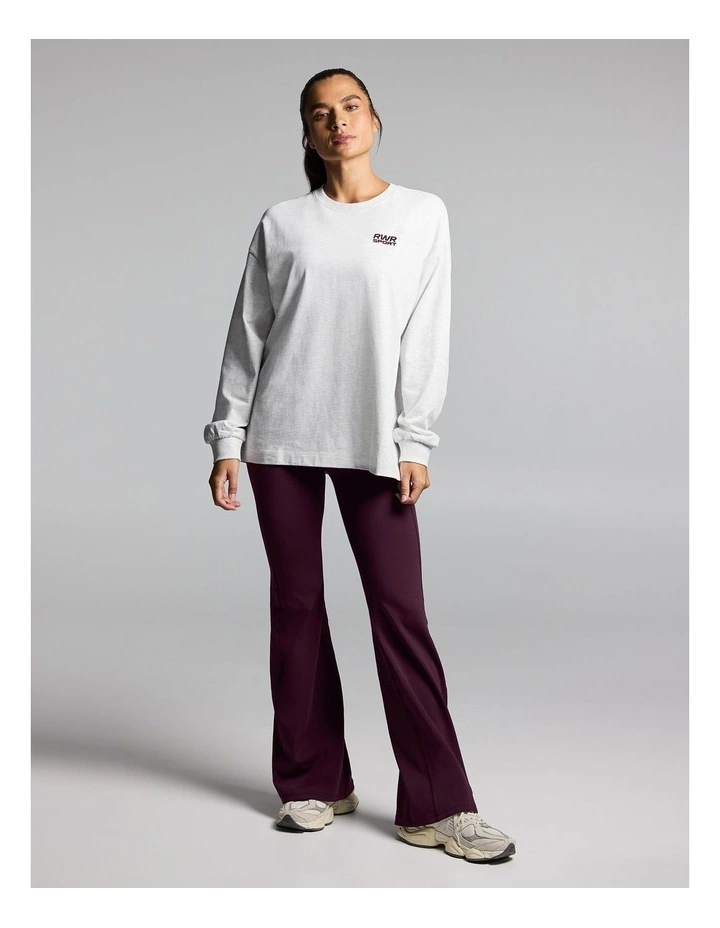 Baggy Fit Long Sleeve Tee Light Grey Marle image 5