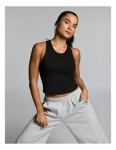Rib Support Tank Black