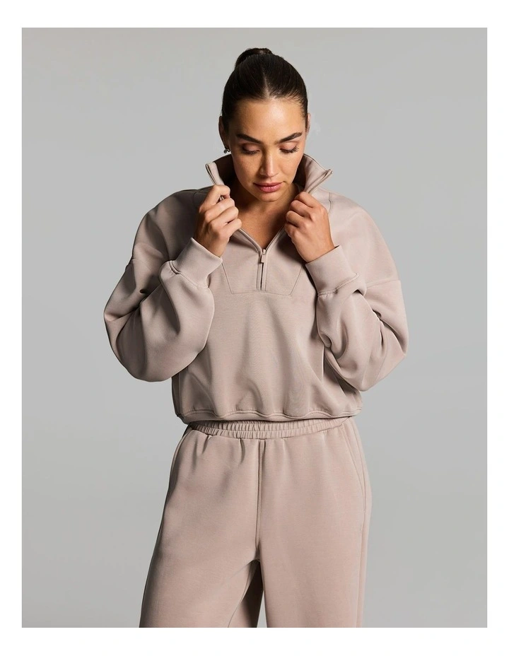 Travel 1/2 Zip Latte image 1