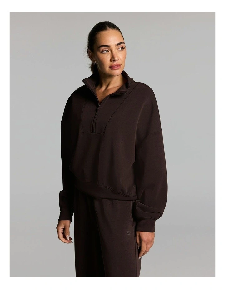 Travel 1/2 Zip Cocoa image 3