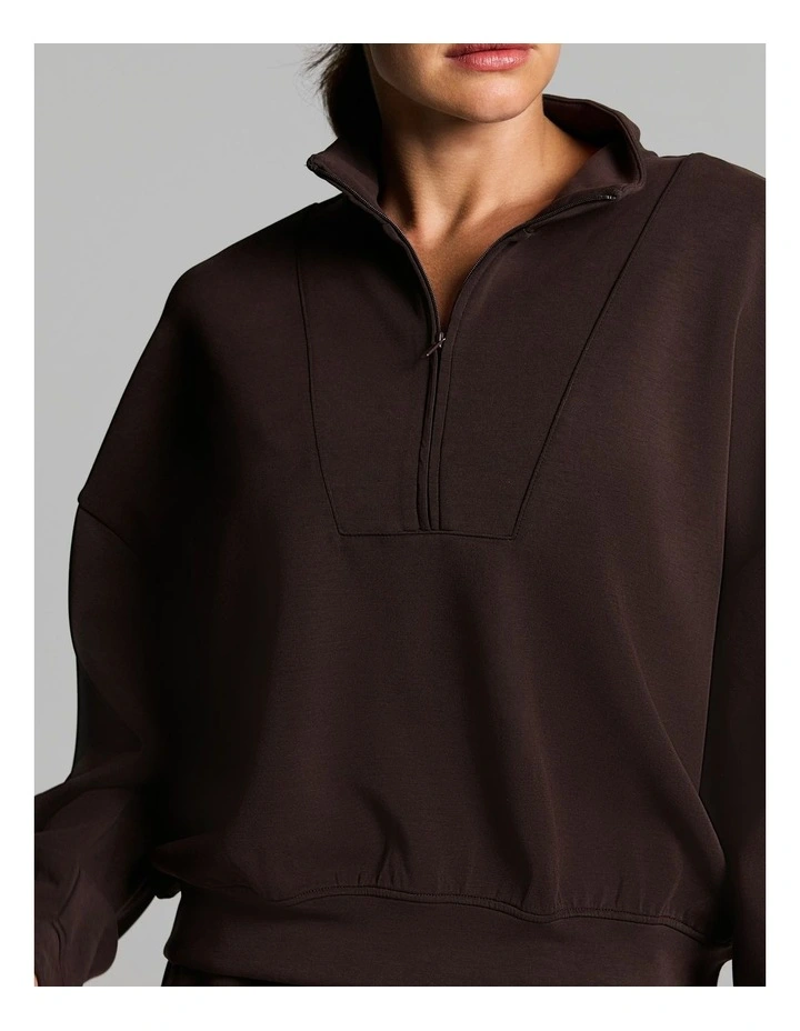 Travel 1/2 Zip Cocoa image 4