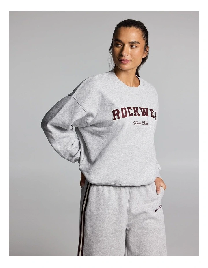 Cosy Fleece Crew Mid Grey Marle image 3