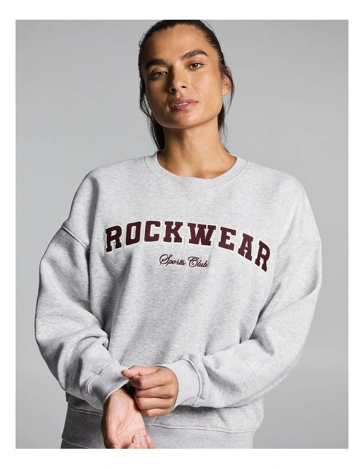 Cosy Fleece Crew Mid Grey Marle image 4