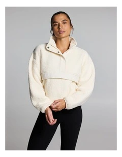 Sherpa Half Zip Cream