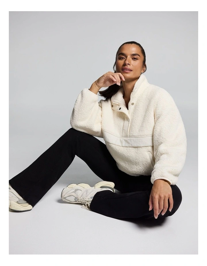Sherpa Half Zip Cream image 6