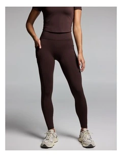 No Front Seam Thermal Full Length Pocket Tights Cocoa