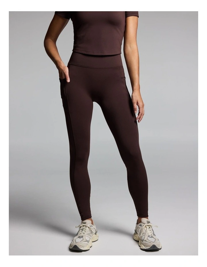 No Front Seam Thermal Full Length Pocket Tights Cocoa image 1