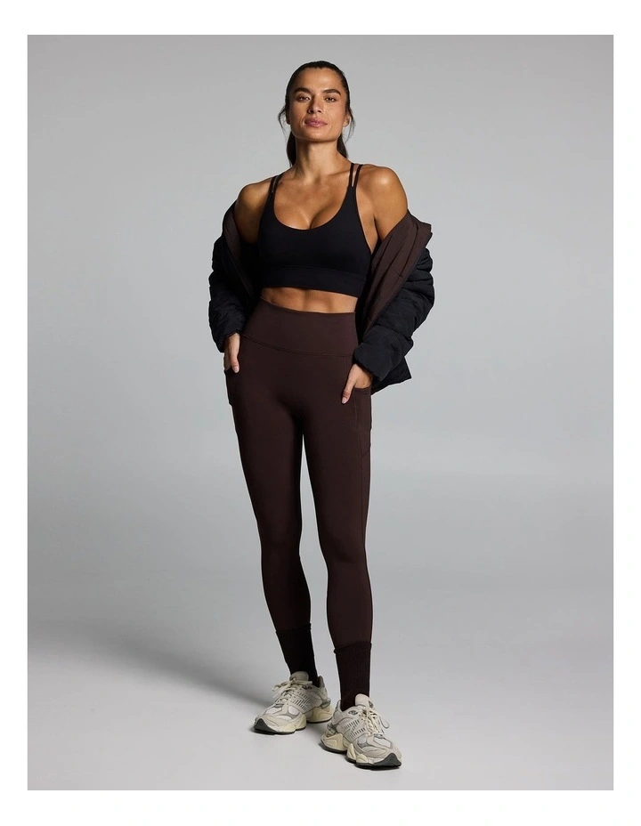 No Front Seam Thermal Full Length Pocket Tights Cocoa image 6