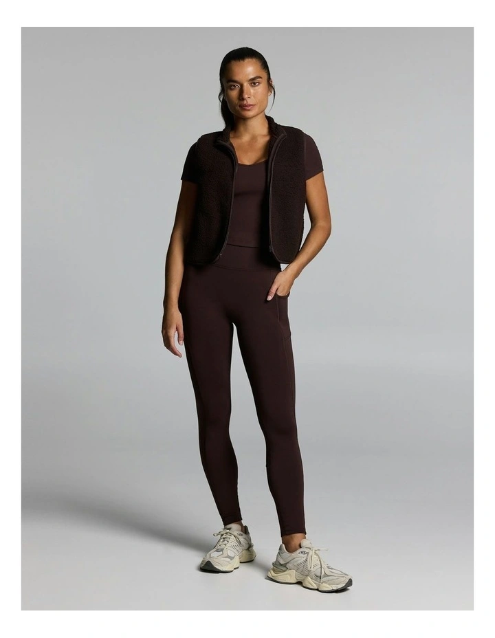 No Front Seam Thermal Full Length Pocket Tights Cocoa Tall image 1