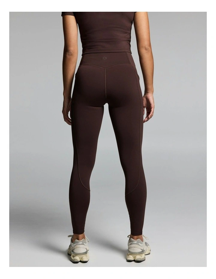 No Front Seam Thermal Full Length Pocket Tights Cocoa Tall image 2