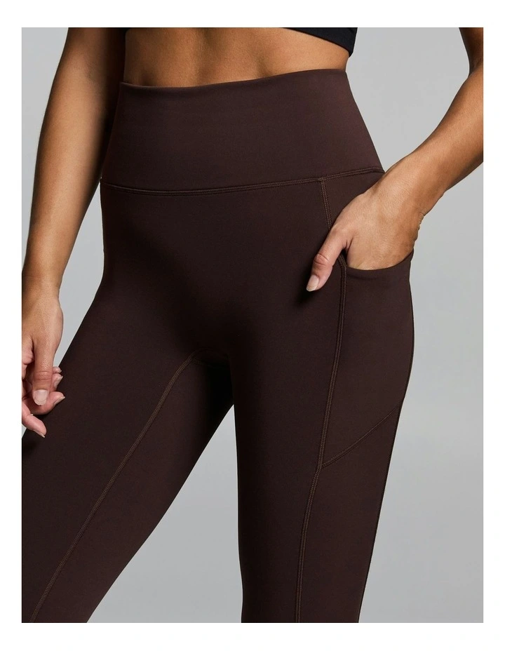 No Front Seam Thermal Full Length Pocket Tights Cocoa Tall image 4