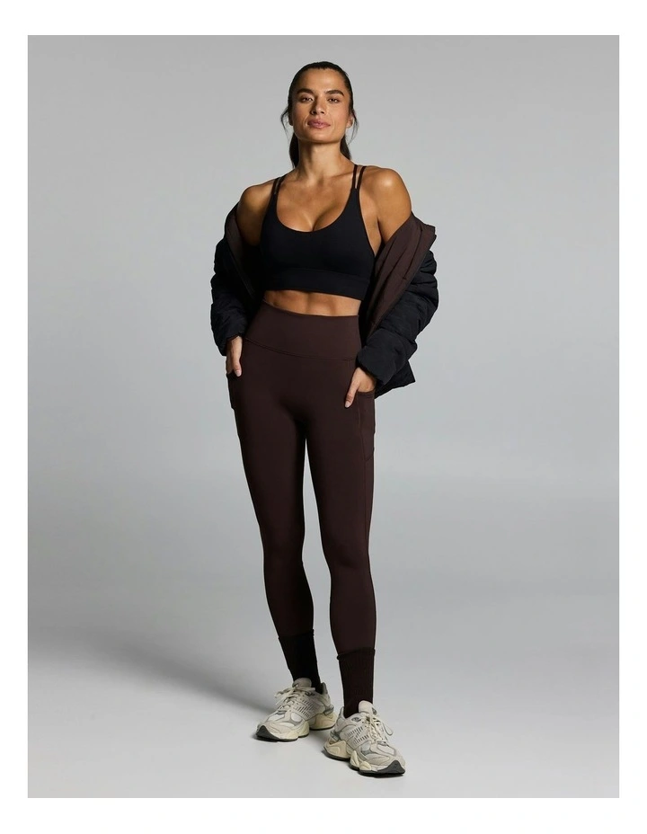 No Front Seam Thermal Full Length Pocket Tights Cocoa Tall image 5