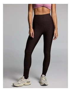 Printed Ankle Grazer Pocket Tights Cocoa Animal