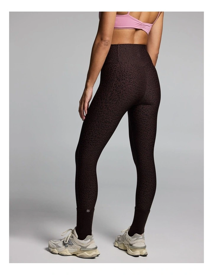 Printed Ankle Grazer Pocket Tights Cocoa Animal image 2