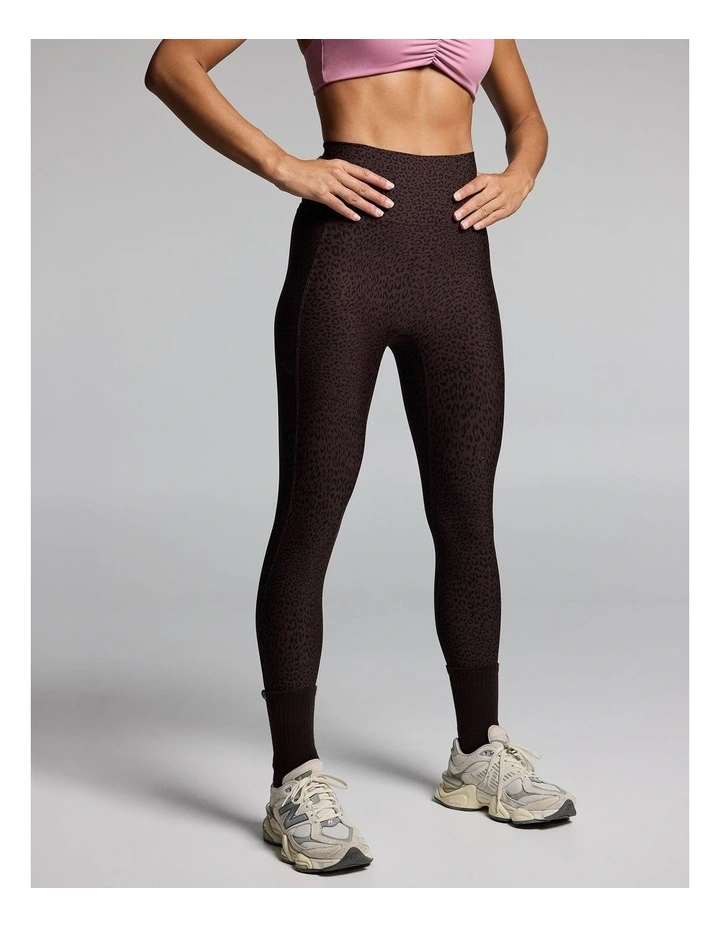 Printed Ankle Grazer Pocket Tights Cocoa Animal image 3