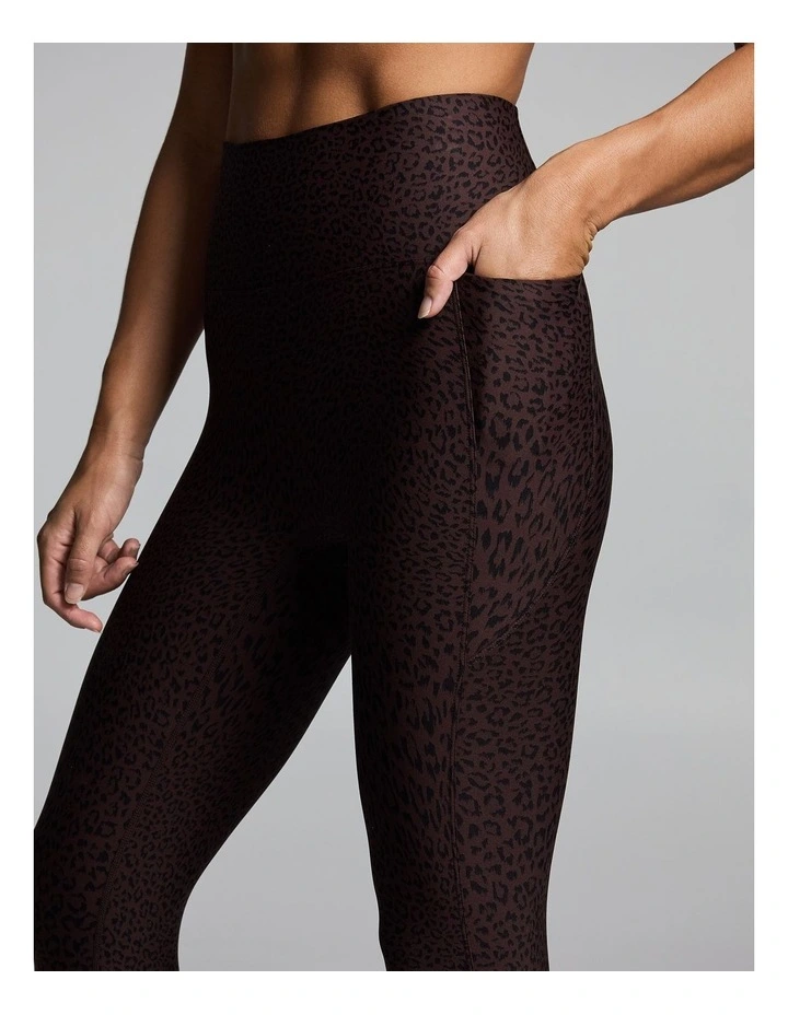 Printed Ankle Grazer Pocket Tights Cocoa Animal image 4