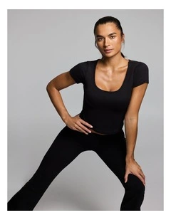 Rib Support Tee Black