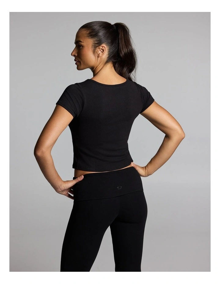 Rib Support Tee Black image 2