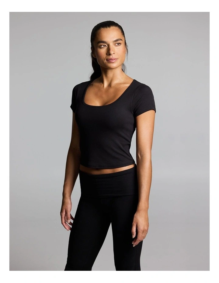 Rib Support Tee Black image 3